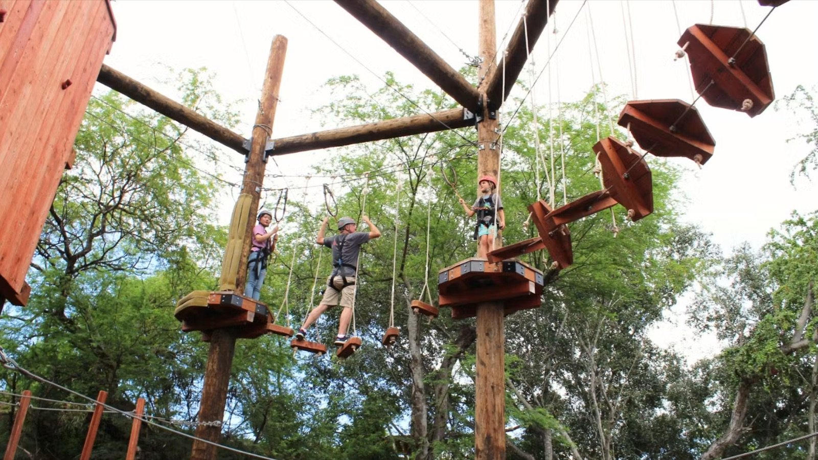 Zipline through the jungle canopy at Coral Crater Adventure Park