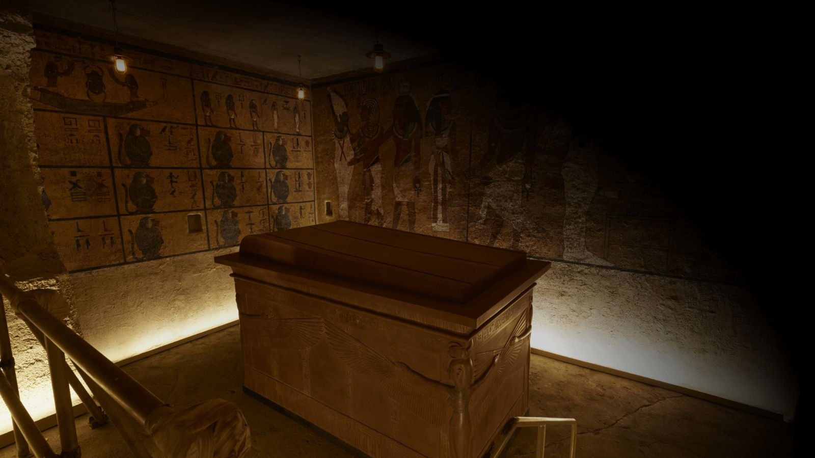 Ancient Egyptian wall paintings reproduced for the Mystery of Tutankhamen exhibition
