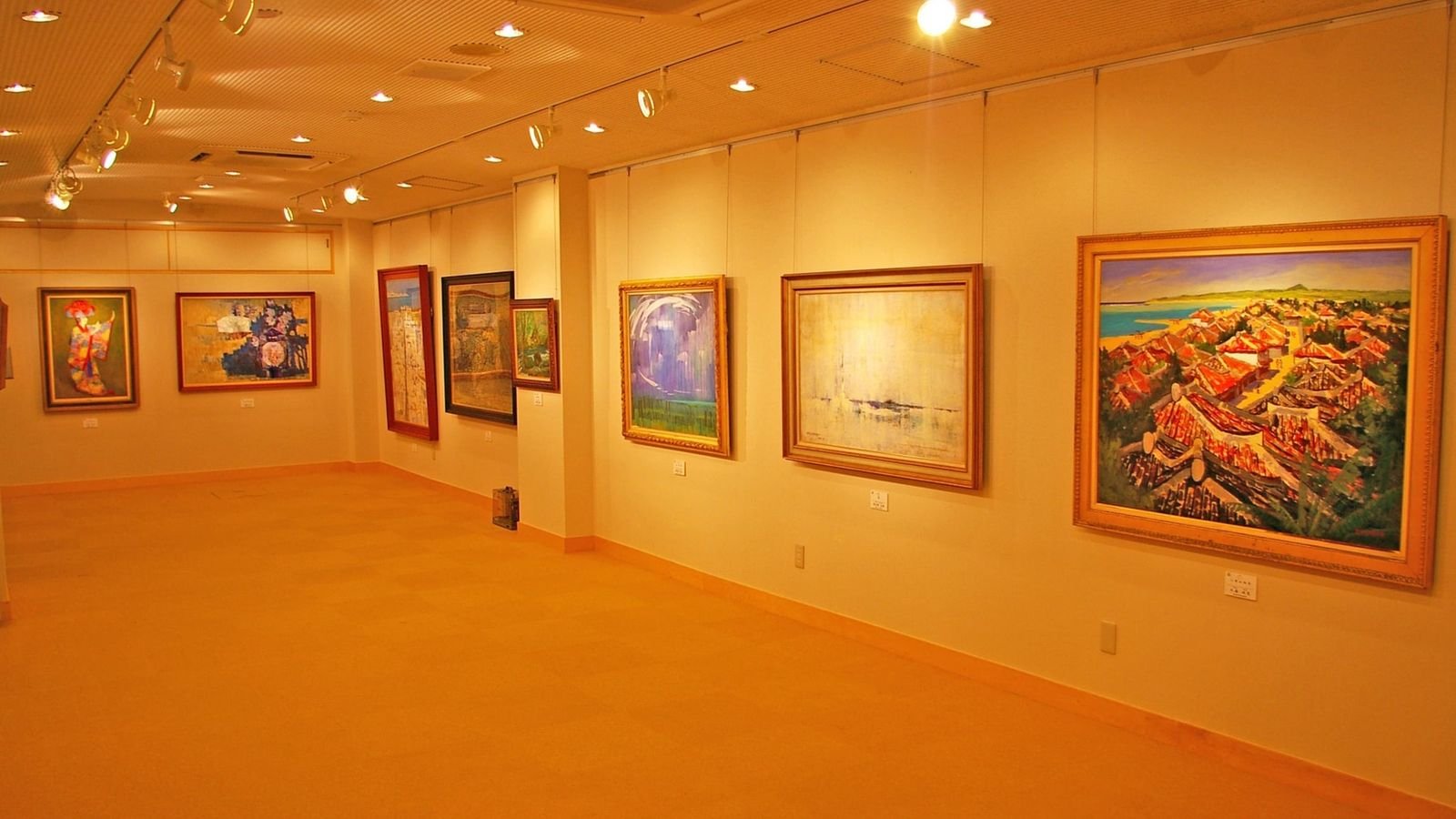 War and peace themed wall paintings in The Okinawa Peace Hall