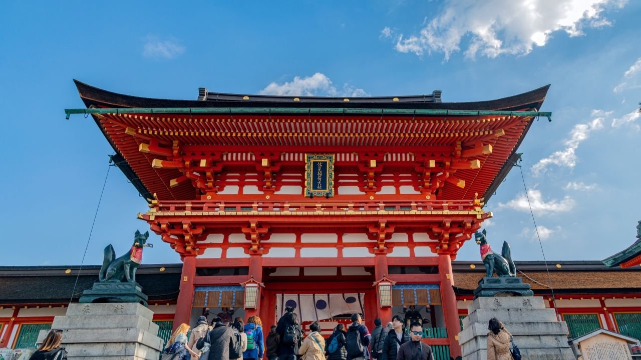 Fushimi Inari Taisha shrine grounds in Kyoto