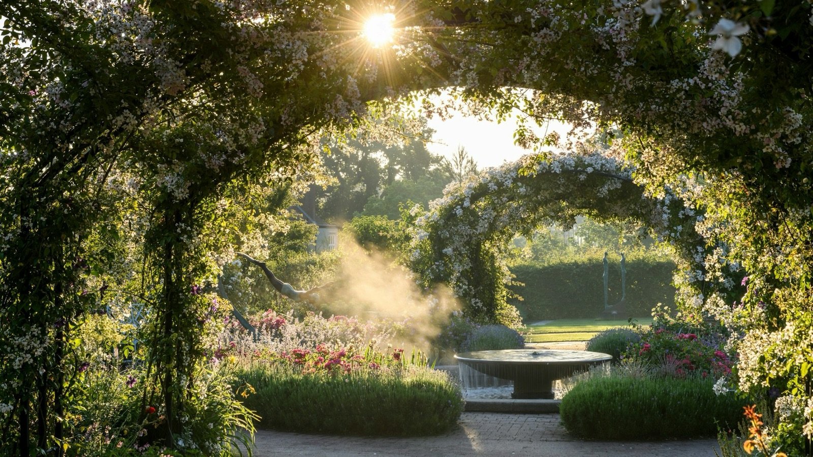 Wheelchair-accessible pathway through RHS Garden Wisley