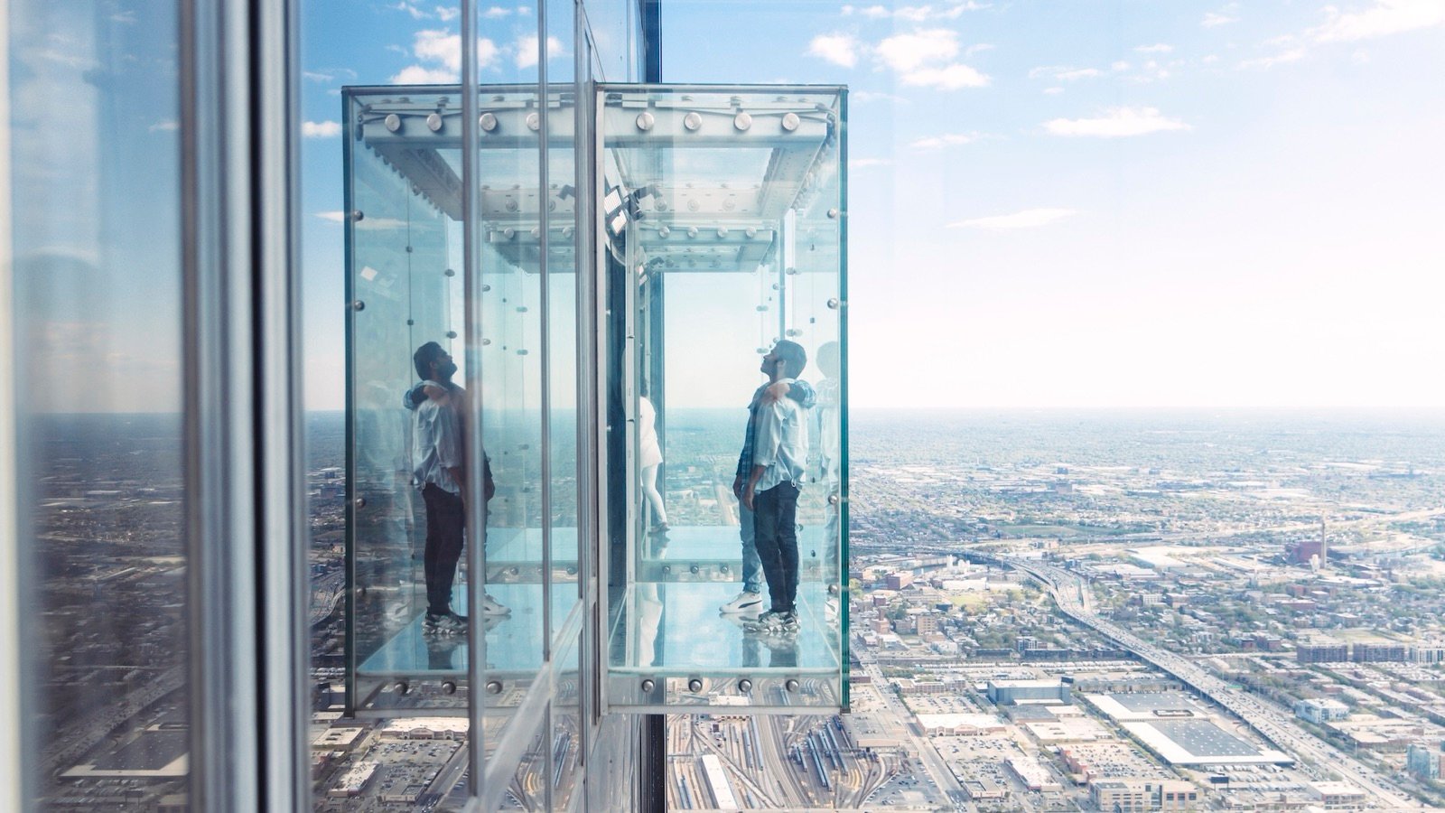 Enclosed Skydeck observation area on the 103rd floor of Willis Tower