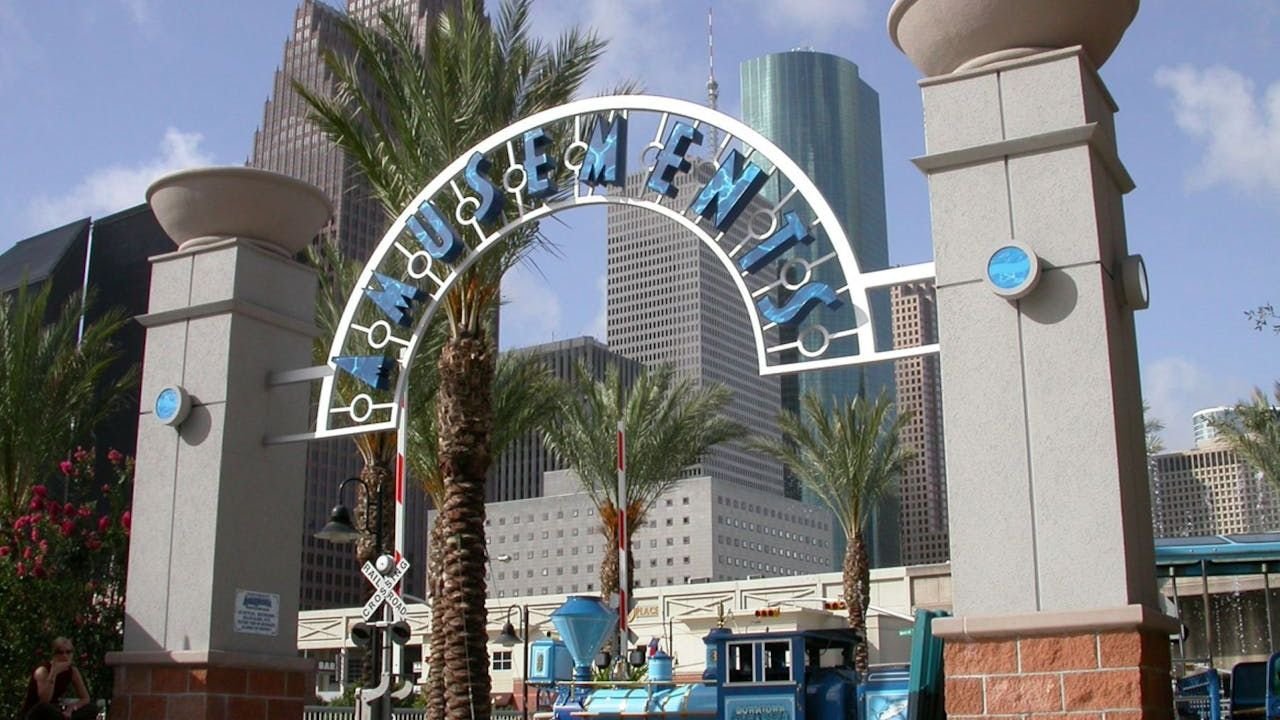 Amusement rides at Downtown Aquarium Houston