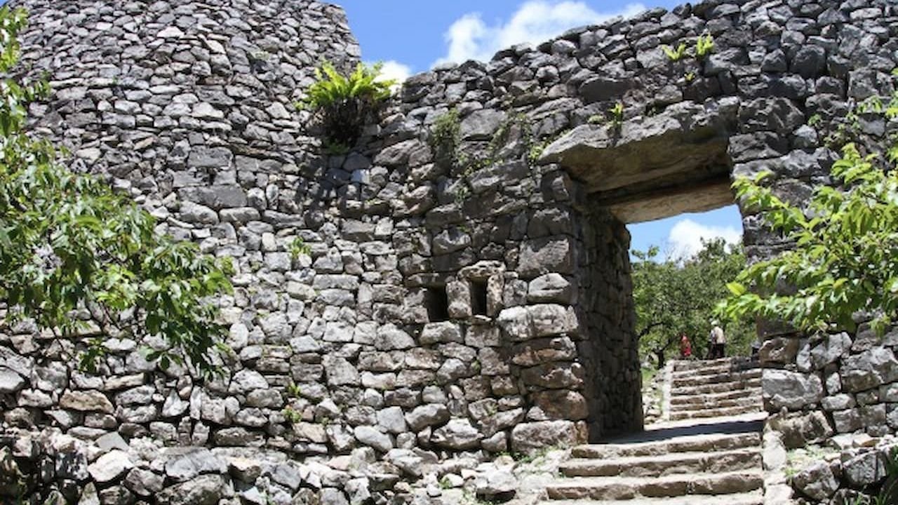 Restored Heirō Gate at Nakijin Castle Ruins