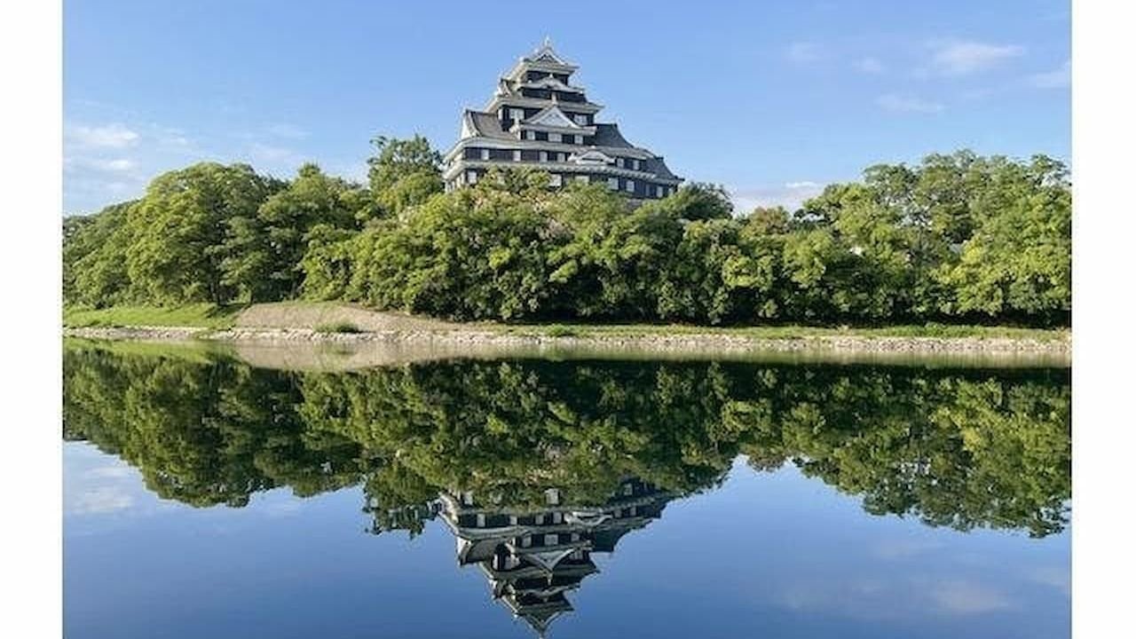 Gold-leaf roof tiles on Okayama Castle