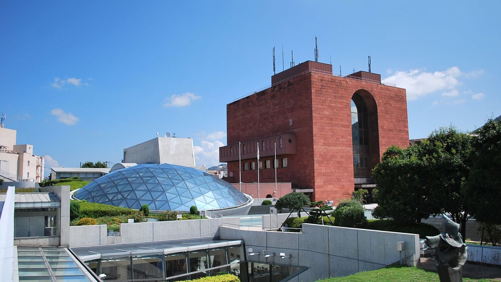 Nagasaki Atomic Bomb Museum entrance and exhibition hall