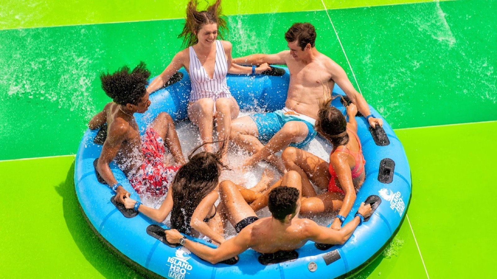 Follow Me Falls water slide at Island H2O Water Park