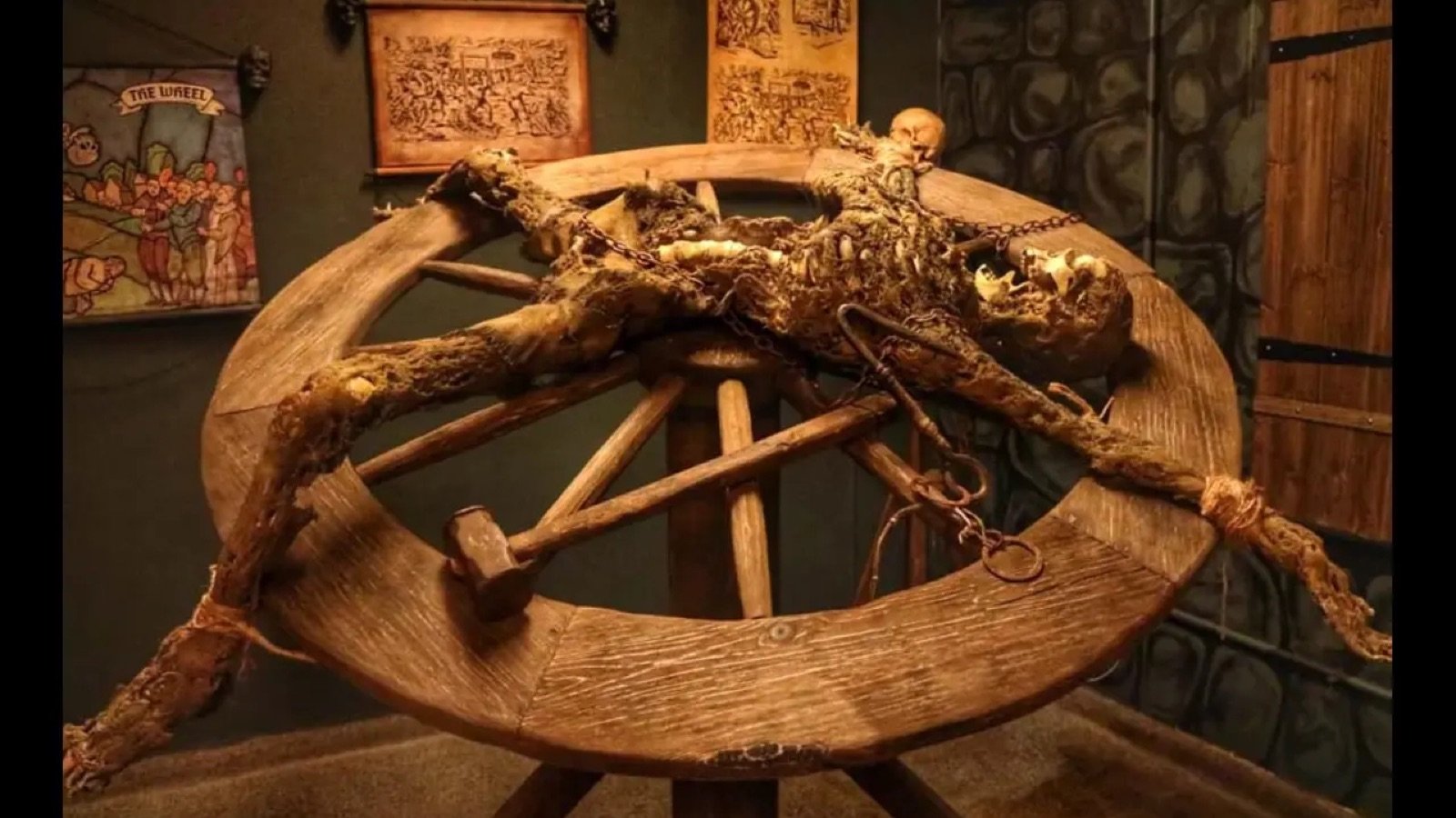 Historical torture implements on display at St. Augustine Medieval Torture Museum
