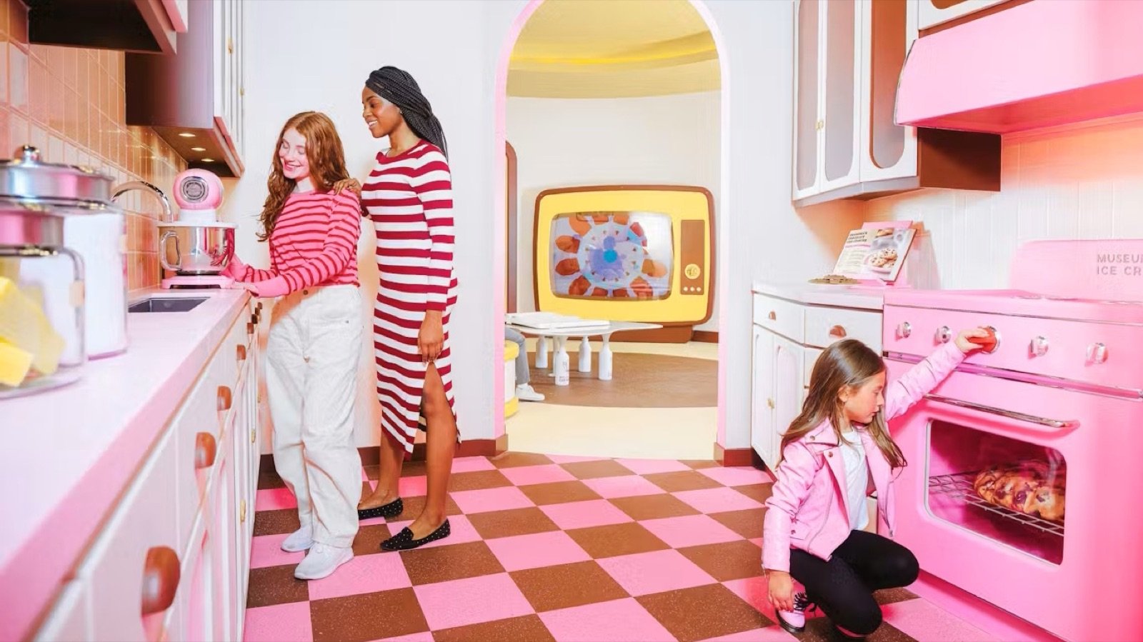Cookie Living Room installation featuring dessert-inspired decor