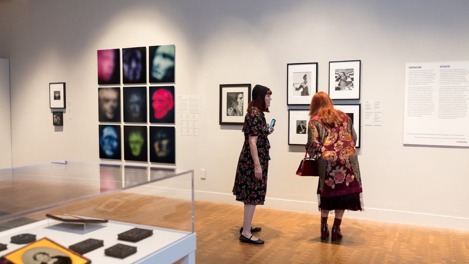 Visitors viewing modern and contemporary art in the museum gallery