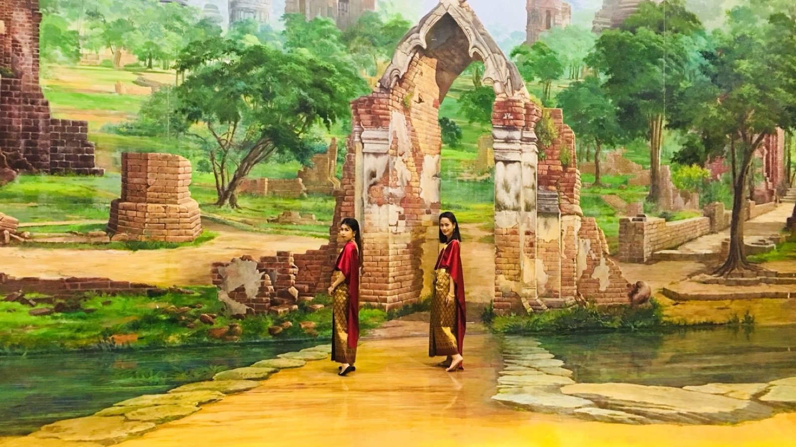 Classic art replica photo zone at Art in Paradise Pattaya