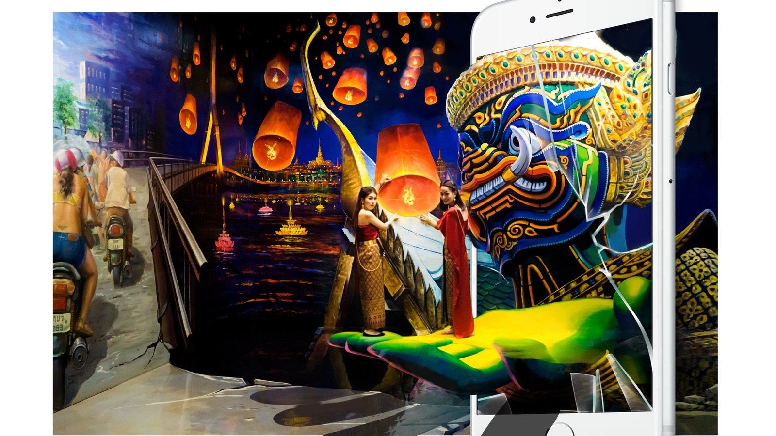 Nature themed 3D artwork inside Art in Paradise Pattaya
