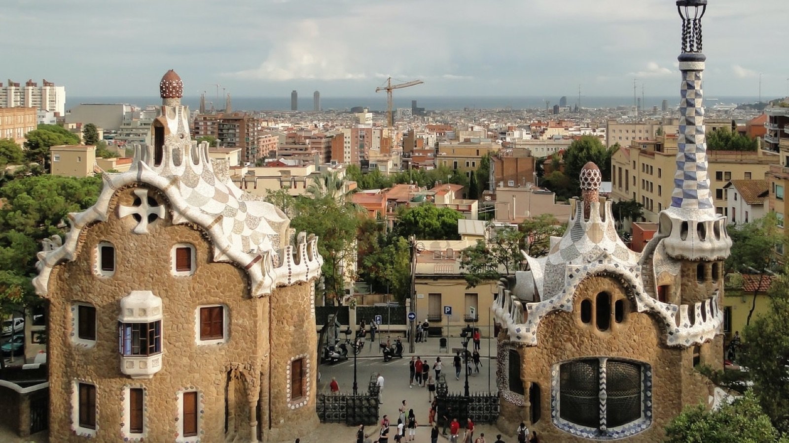 Park Güell Monumental Zone entrance in Barcelona