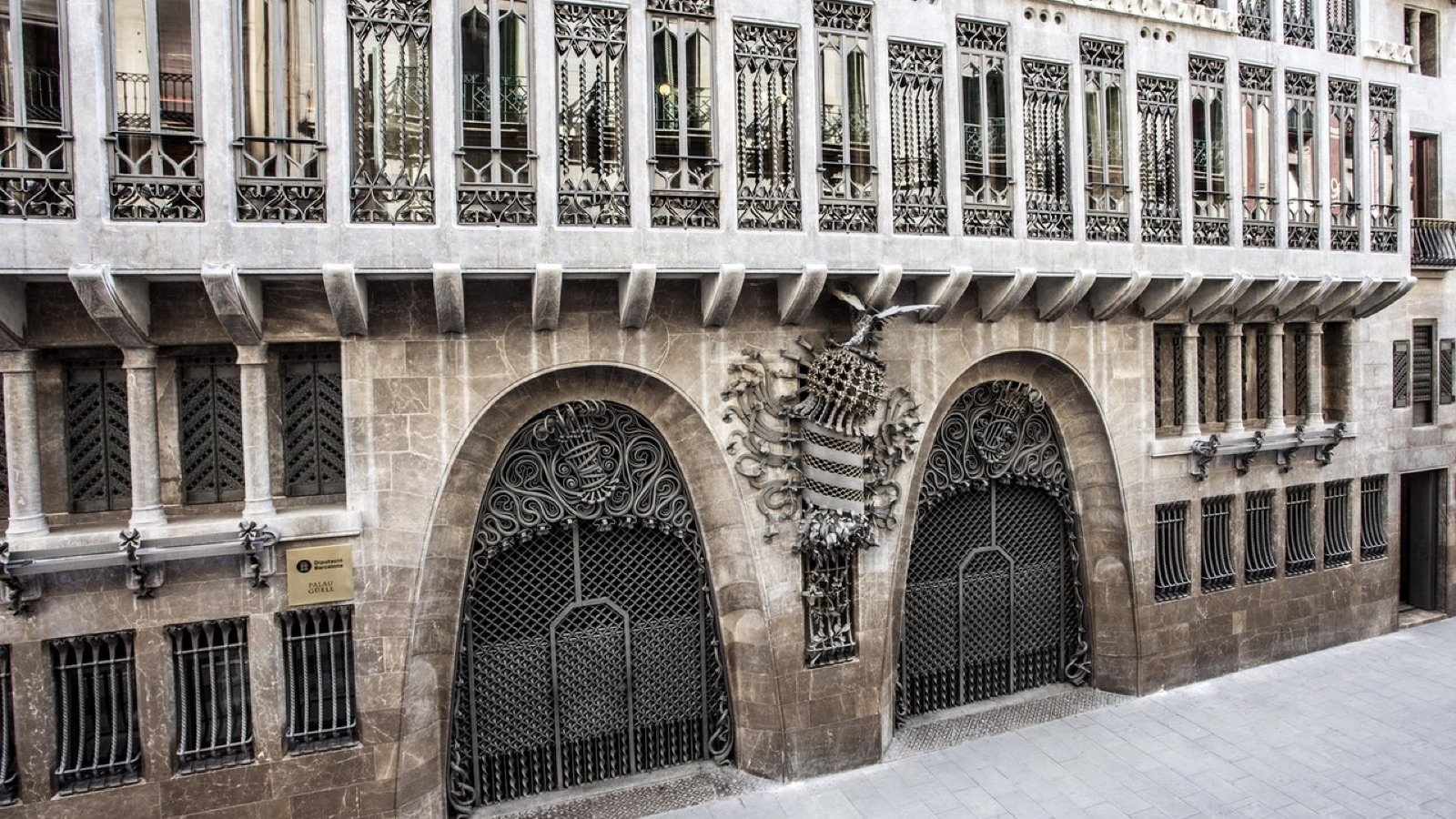 Exterior facade of Antoni Gaudí's Palau Güell in Barcelona