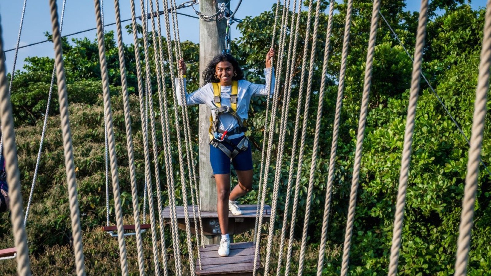 MegaBounce bungee-assisted super trampoline in action