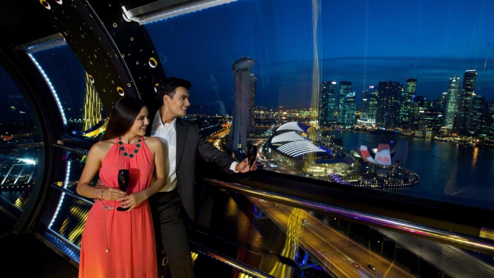 Merlion Park viewed from the Singapore Flyer