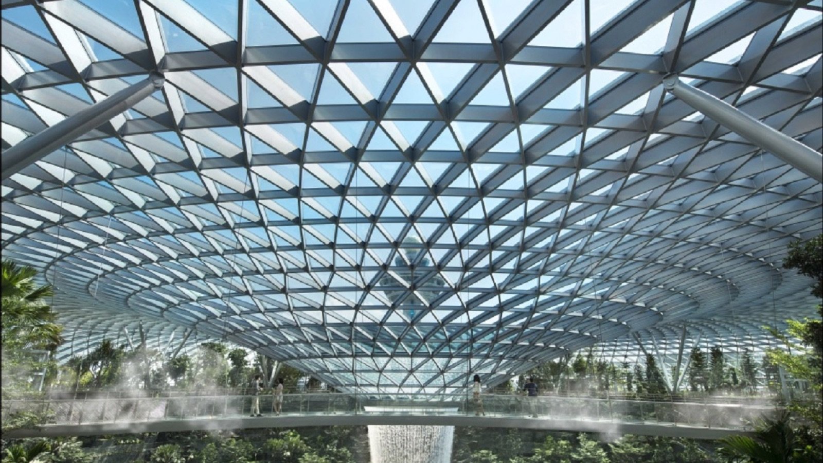 Canopy Park top floor garden trails and slides at Jewel Changi Airport
