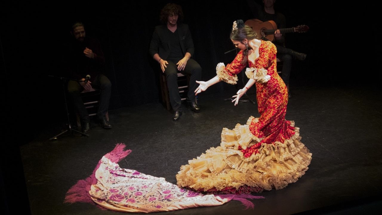Close-up of flamenco dancer
