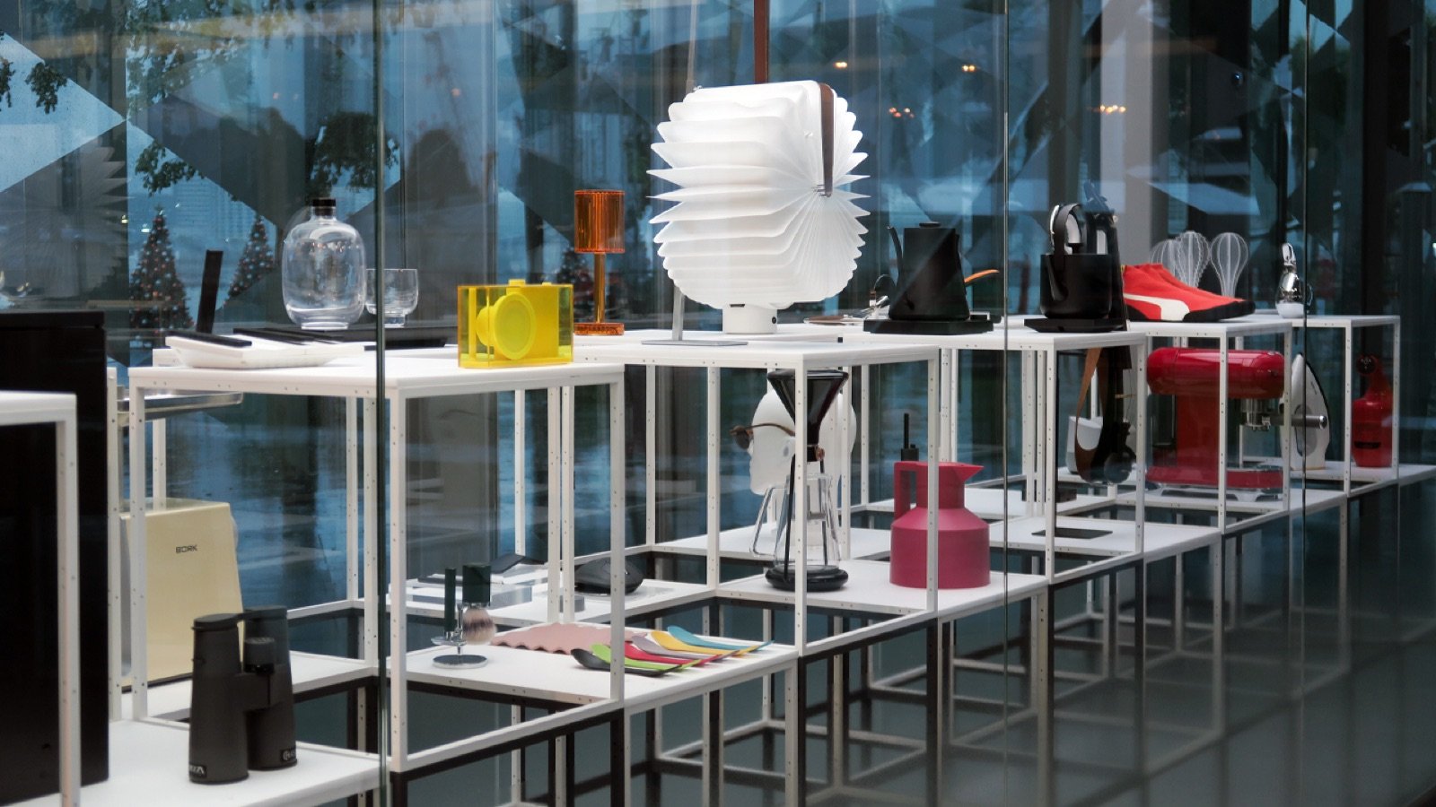 Contemporary design exhibits on display