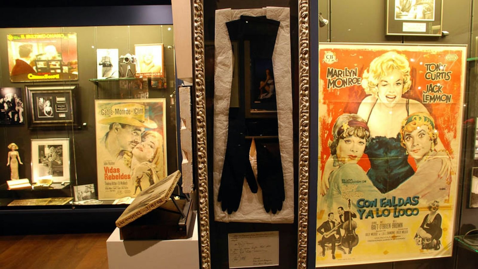 Marilyn Monroe collection display at Cal Gerrer House Museum