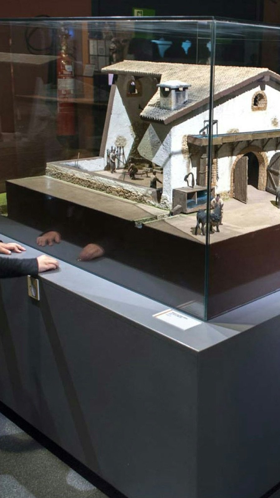 Historical scale models and artefacts on display