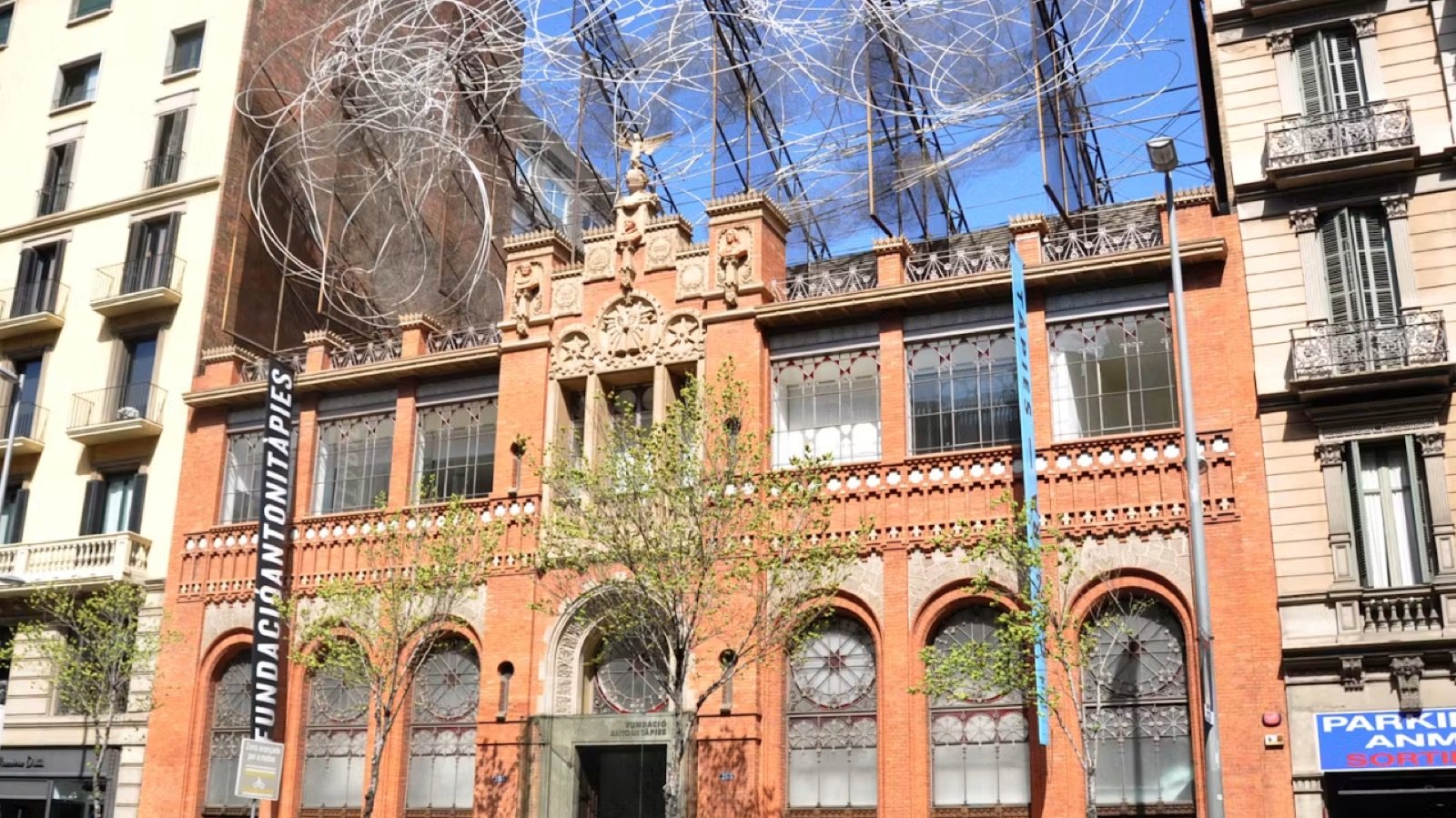 Permanent art collection of Antoni Tapies inside the gallery