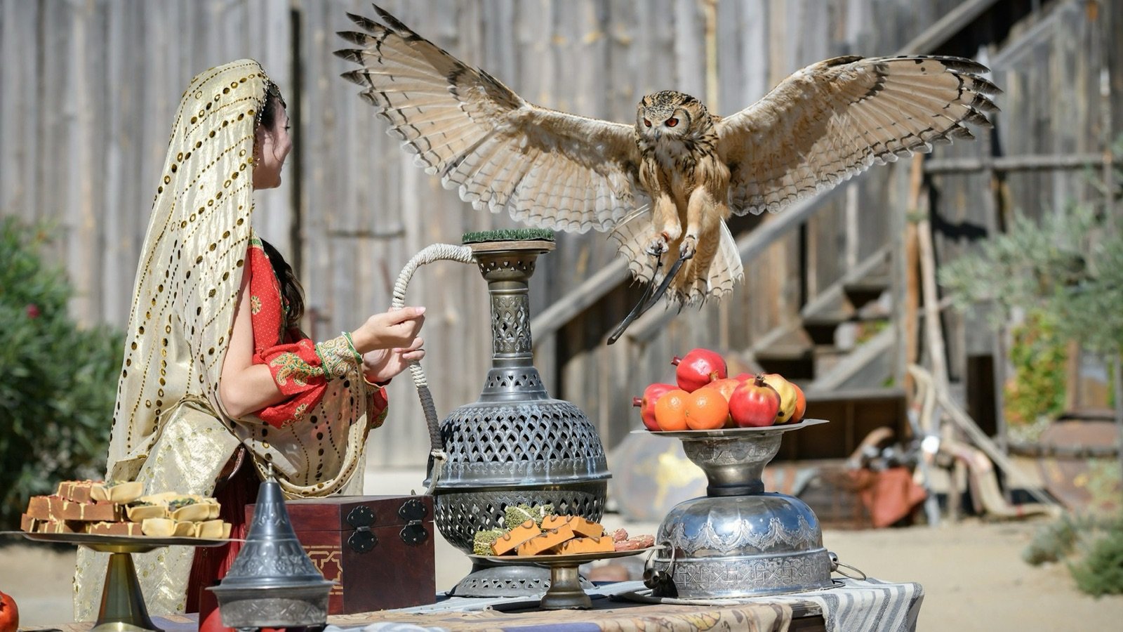 Recreated historic village settlement at Puy du Fou España