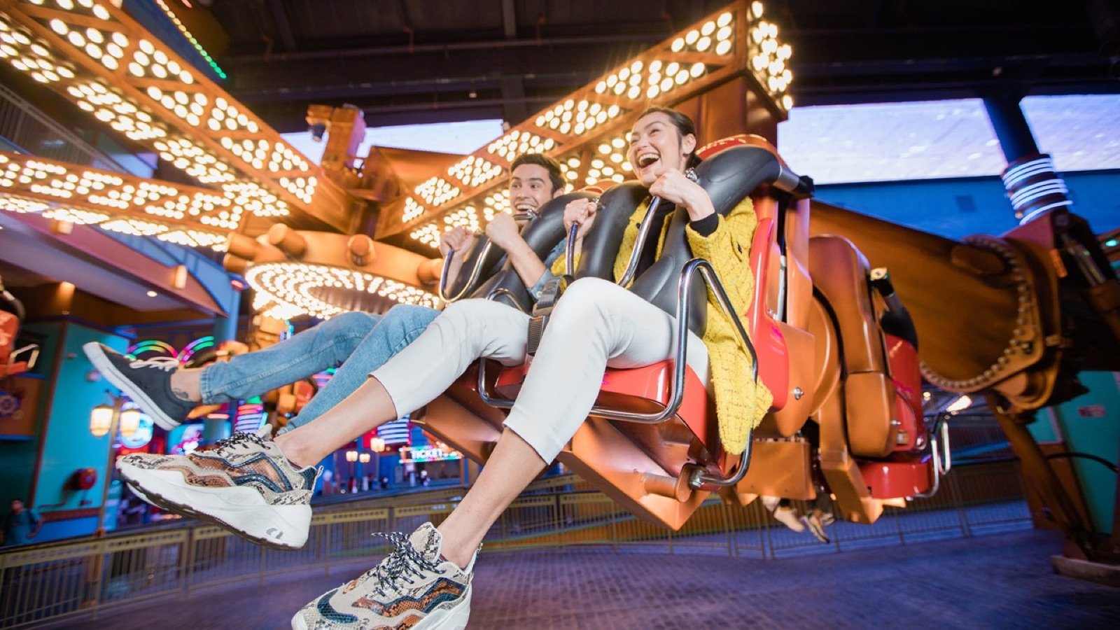 Spin Crazy and Power Surge thrill rides