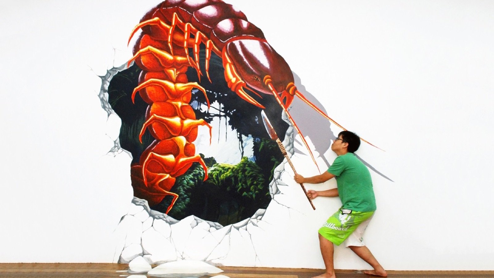 Interactive 3D mural featuring Malaysian cultural settings in George Town