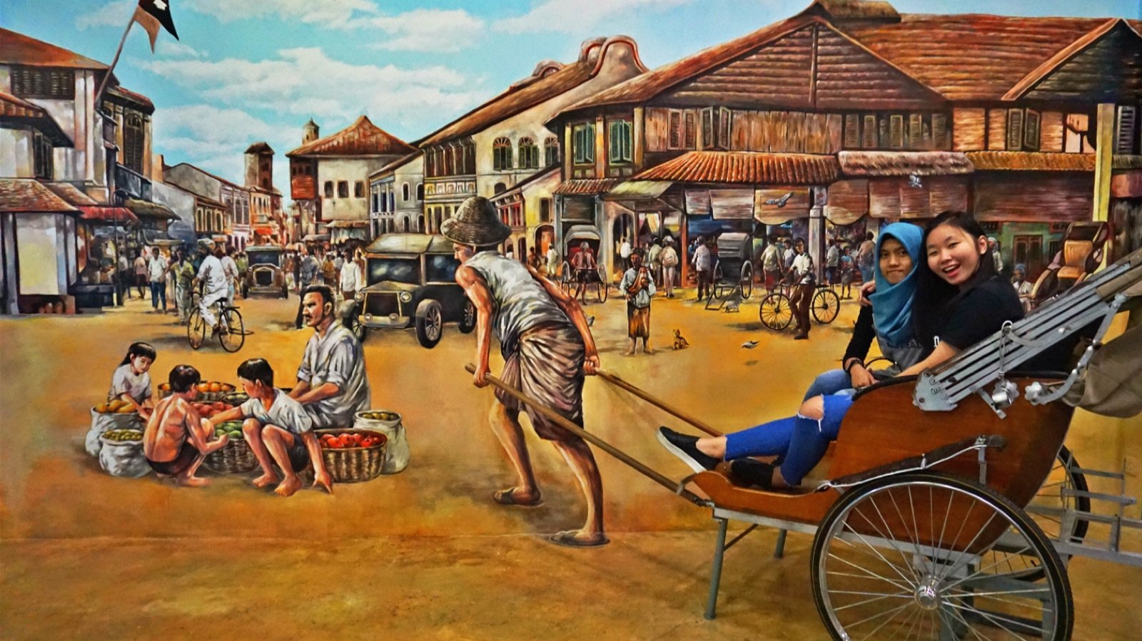 Floor and wall perspective trick art at Penang 3D Trick Art Museum