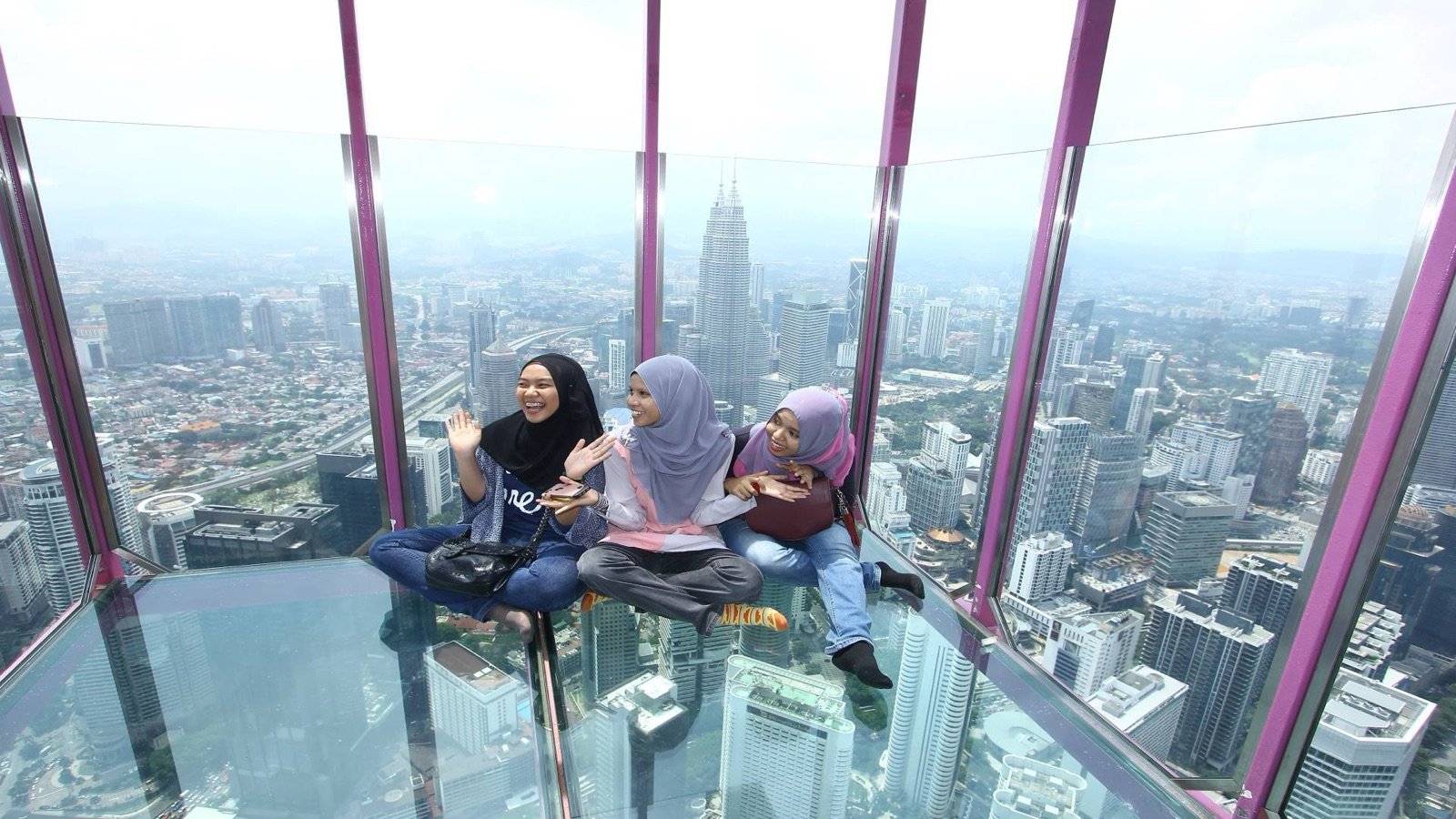 Panoramic 360-degree city views from Kuala Lumpur Tower