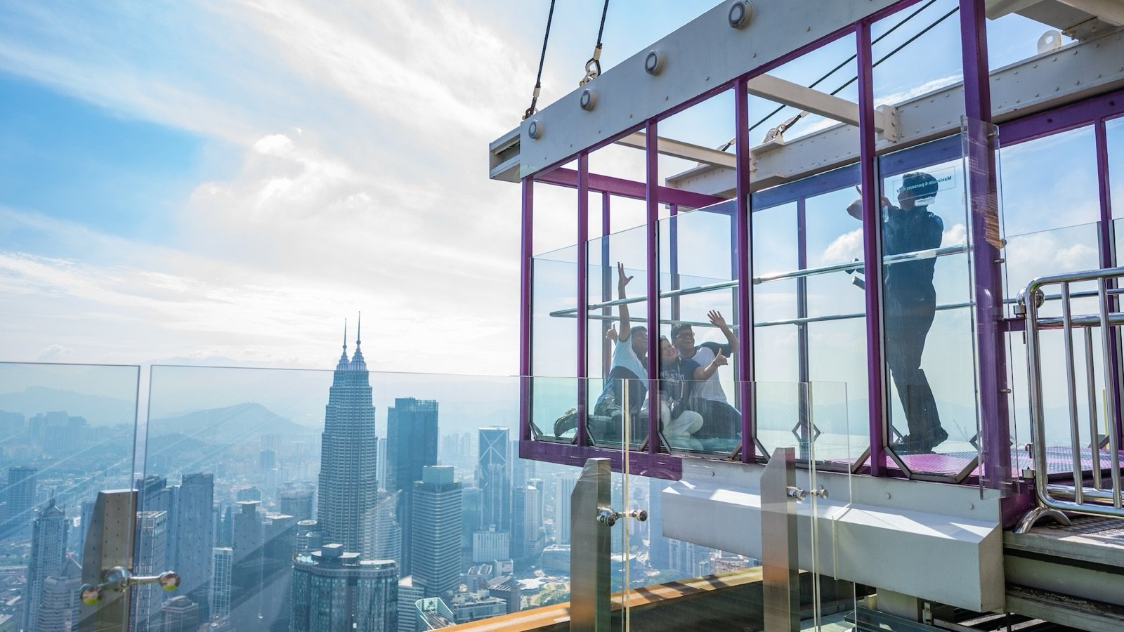 High vantage point view of the metropolitan skyline from Kuala Lumpur Tower