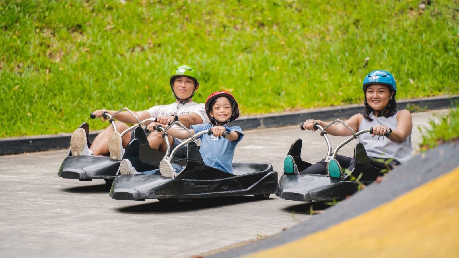 Scenic chairlift ascending the 40-metre elevated hill in Selayang