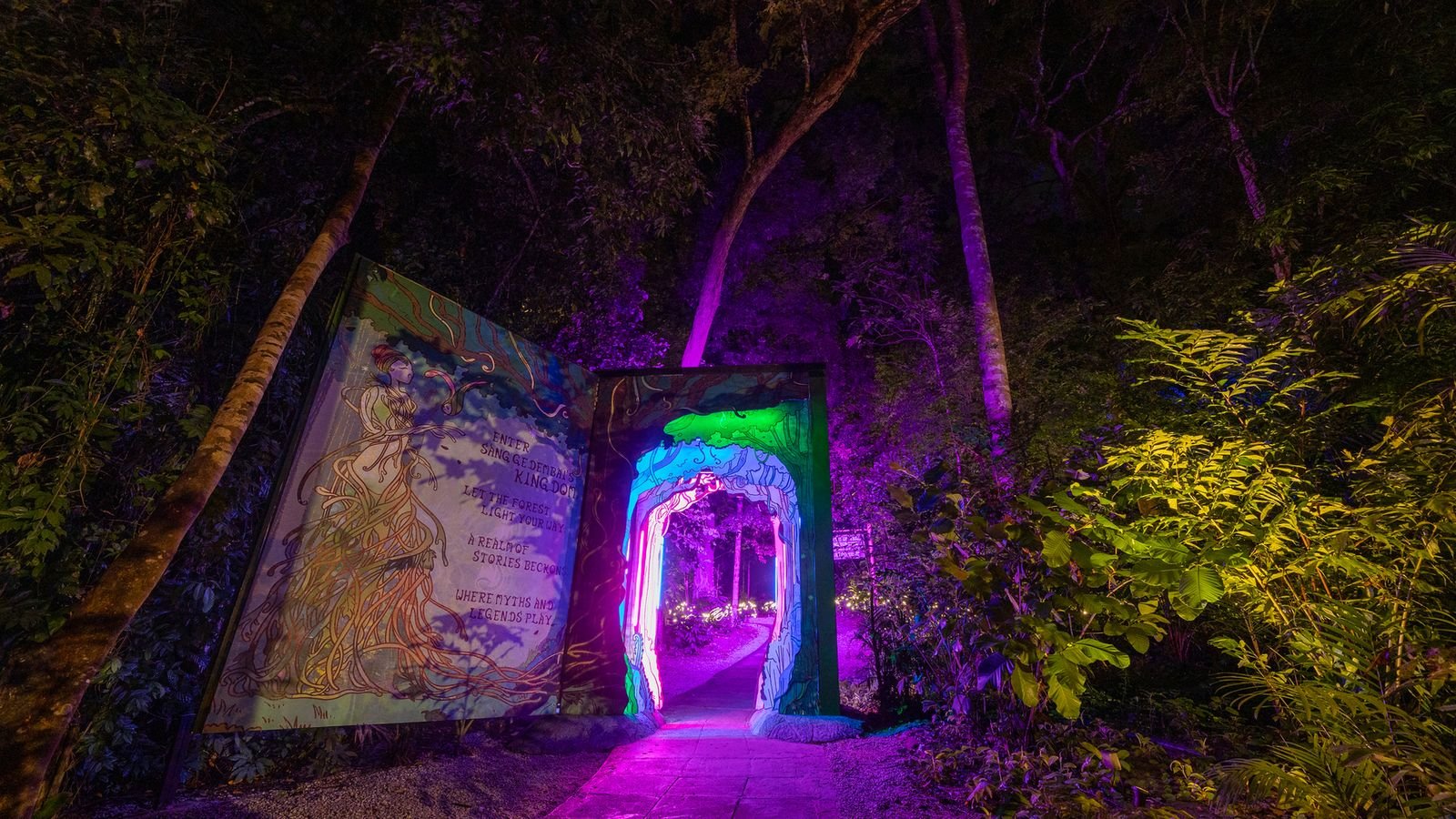 Themed zone with lights and music