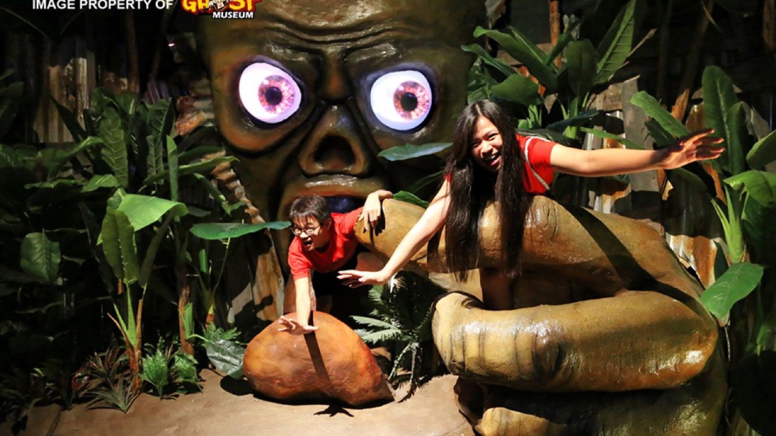 Realistic spooky scene depicting Malaysian ancient horror folklore