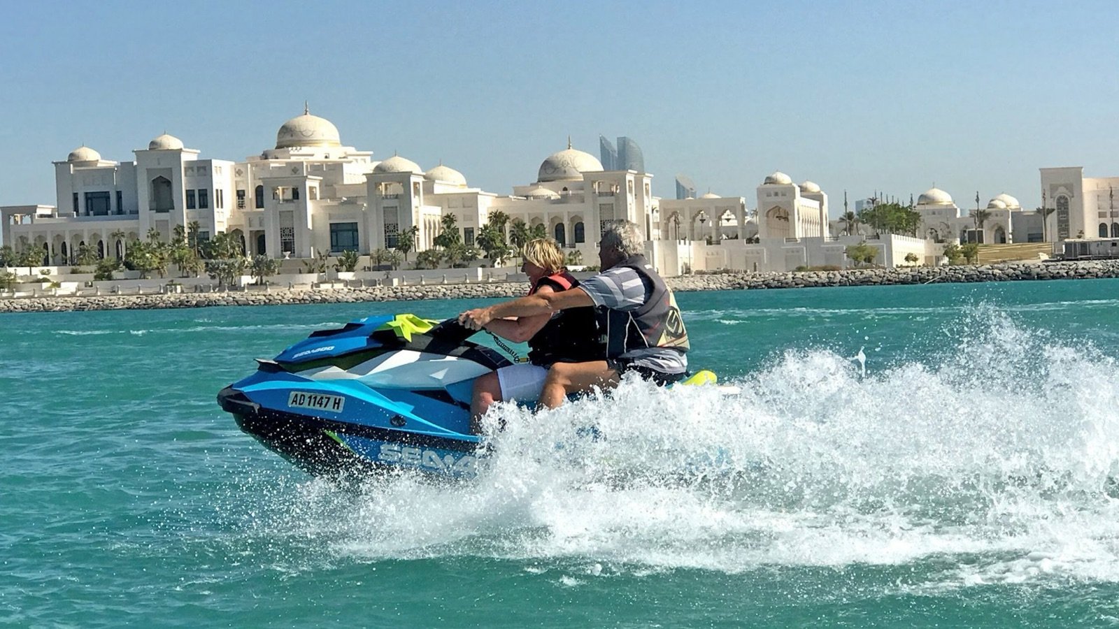 Jet ski rider on Abu Dhabi Corniche