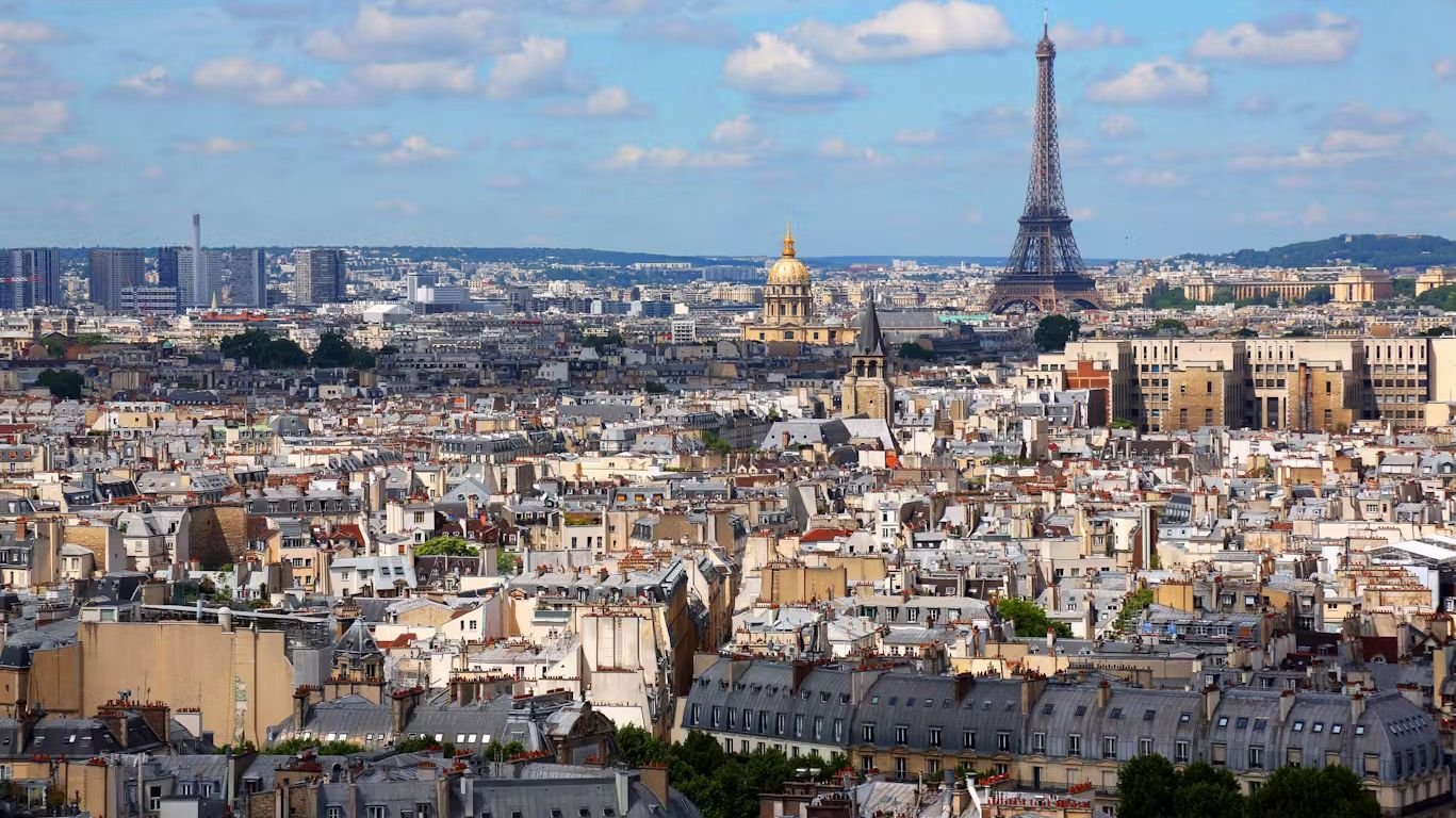 View toward Montmartre and Notre-Dame from the Eiffel Tower