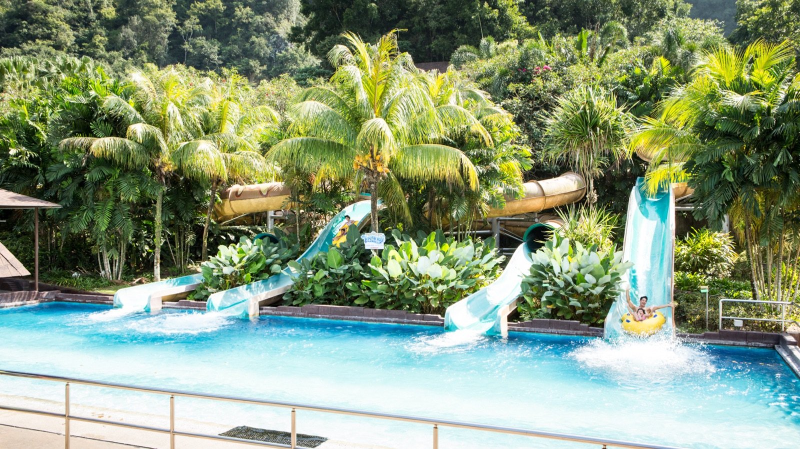 Natural mineral hot springs pool in Ipoh