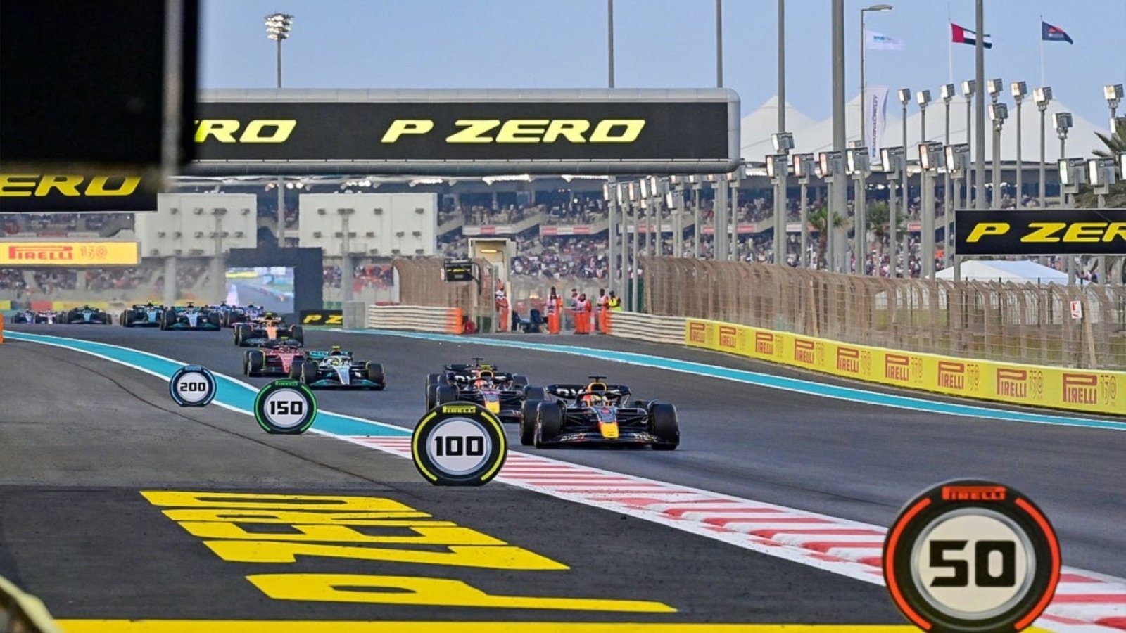 F1 fans at Yas Marina Circuit