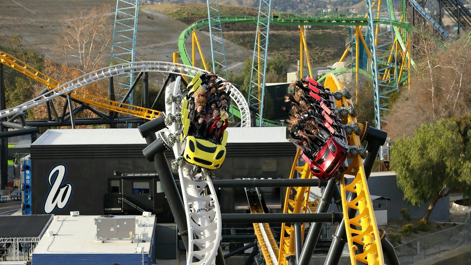 Themed attractions inside Looney Tunes Land