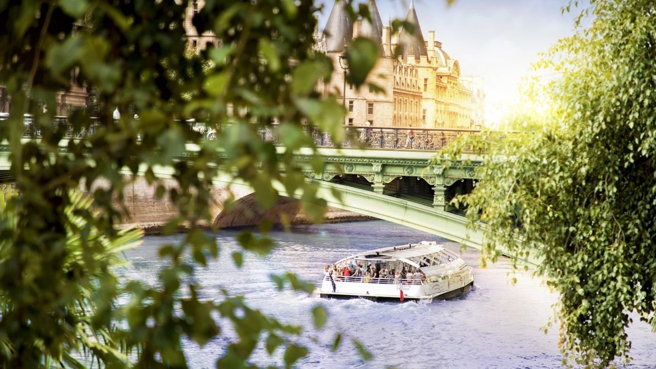 View of Notre-Dame Cathedral from the Batobus riverboat